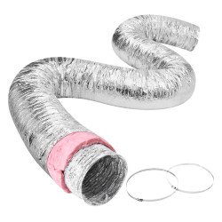 Izolirano fleksibilno crijevo za ventilaciju i klimatizaciju, promjer 152 mm, duljina 7,62 m, R-6,0