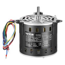 Motor ventilatora za toplozračnu peć, s kondenzatorom, 220 V, 1100 o/min, 1 A, 3 brzine Motor ventilatora za toplozračnu peć, s kondenzatorom, 220 V, 1100 o/min, 1 A, 3 brzine