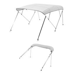 Bimini tenda za čamac na 4 luka s aluminijskim okvirom, 244 cm dužina, 216–229 cm širina Bimini tenda za čamac na 4 luka s aluminijskim okvirom, 244 cm dužina, 216–229 cm širina