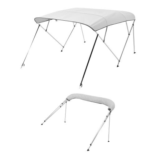 Bimini tenda za čamac na 4 luka s aluminijskim okvirom, 244 cm dužina, 216–229 cm širina Bimini tenda za čamac na 4 luka s aluminijskim okvirom, 244 cm dužina, 216–229 cm širina
