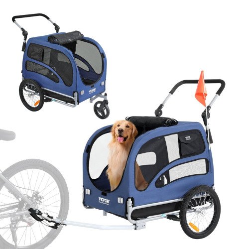 Prikolica za bicikl i kolica za psa 2 u 1, nosivost 45 kg, sklopiva, prostor 81 × 56 × 62 cm Prikolica za bicikl i kolica za psa 2 u 1, nosivost 45 kg, sklopiva, prostor 81 × 56 × 62 cm