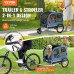 Prikolica za bicikl i kolica za psa 2 u 1, nosivost 45 kg, sklopiva, prostor 81 × 56 × 62 cm Prikolica za bicikl i kolica za psa 2 u 1, nosivost 45 kg, sklopiva, prostor 81 × 56 × 62 cm