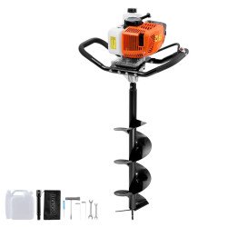 Benzinska bušilica za rupe u zemlji 63 cm³, 2400 W, svrdlo 20,3 cm, produžna šipka Benzinska bušilica za rupe u zemlji 63 cm³, 2400 W, svrdlo 20,3 cm, produžna šipka