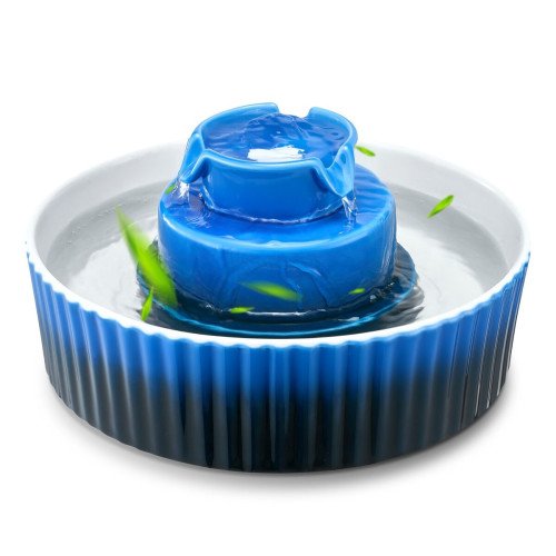 Keramička fontana za vodu za mačke i pse, 2,1 L, tiha pumpa, filtar s aktivnim ugljenom, plava Keramička fontana za vodu za mačke i pse, 2,1 L, tiha pumpa, filtar s aktivnim ugljenom, plava