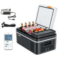 Auto hladnjak s kompresorom, 20 L, 60 W, 12 V, na struju