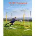 Sklopivi nogometni gol 3,6 × 1,8 × 0,9 m, stakloplastični okvir, metalno postolje, torba, žuti