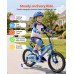 Dječji bicikl 16″ (40,6 cm) BMX stila s pomoćnim kotačima i držačem za piće, dob 4–7 godina, plavi
