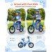 Dječji bicikl 16″ (40,6 cm) BMX stila s pomoćnim kotačima i držačem za piće, dob 4–7 godina, plavi
