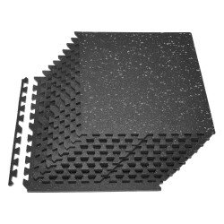 Sportski pod za fitness dvorane puzzle dimenzija 61x61x1,4 cm, 12 komada, sive točkice Sportski pod za fitness dvorane puzzle dimenzija 61x61x1,4 cm, 12 komada, sive točkice