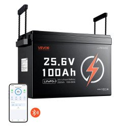 LiFePO4 litijska baterija 24 V 100 Ah (2560 Wh) s Bluetoothom i BMS zaštitom 100 A LiFePO4 litijska baterija 24 V 100 Ah (2560 Wh) s Bluetoothom i BMS zaštitom 100 A