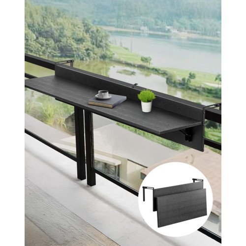 Sklopiv viseći stol za balkonsku ogradu, 30 × 122 cm, nosivost 23 kg (2) Sklopiv viseći stol za balkonsku ogradu, 30 × 122 cm, nosivost 23 kg (2)
