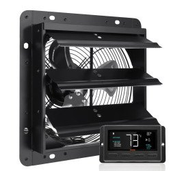 Zidni odsisni ventilator sa žaluzinom, EC motor s regulacijom brzine, promjer 25,4 cm, 1432 m³/h Zidni odsisni ventilator sa žaluzinom, EC motor s regulacijom brzine, promjer 25,4 cm, 1432 m³/h