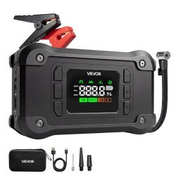 Starter akumulatora s kompresorom za gume, 8000 A, 16.000 mAh, benzin do 9,0 L, dizel do 8,0 L Starter akumulatora s kompresorom za gume, 8000 A, 16.000 mAh, benzin do 9,0 L, dizel do 8,0 L