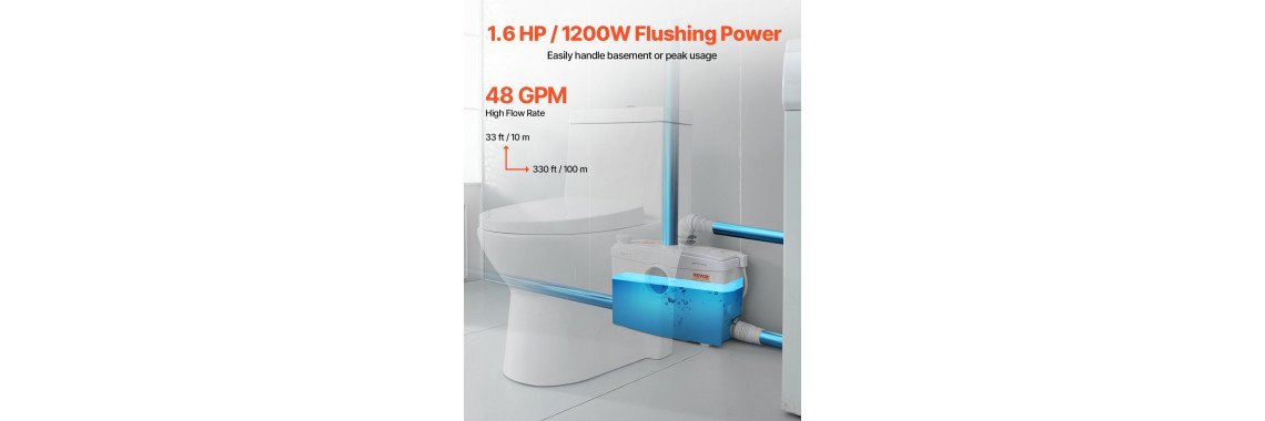 Pumpa s usitnjivačem za WC i kupaonicu u podrumu