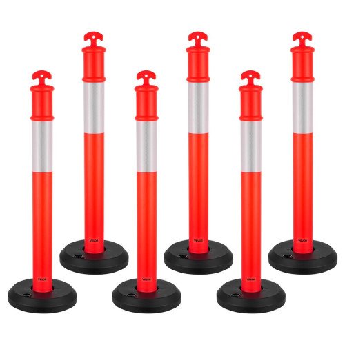Prometni stupić za označavanje i usmjeravanje prometa, 6 komada u pakiranju, s mogućnošću punjenja Prometni stupić za označavanje i usmjeravanje prometa, 6 komada u pakiranju, s mogućnošću punjenja