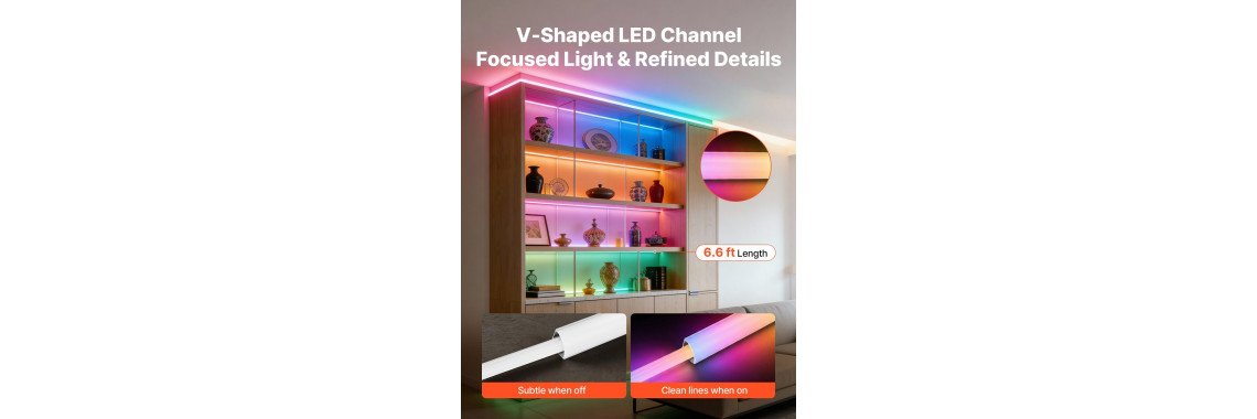 Aluminijski profil za LED traku: U i V profil s mliječnim poklopcem