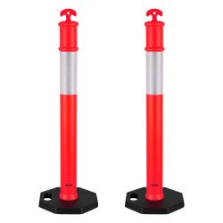 Prometni stupić za usmjeravanje prometa, 2 komada, visina 114 cm, s utegom Prometni stupić za usmjeravanje prometa, 2 komada, visina 114 cm, s utegom