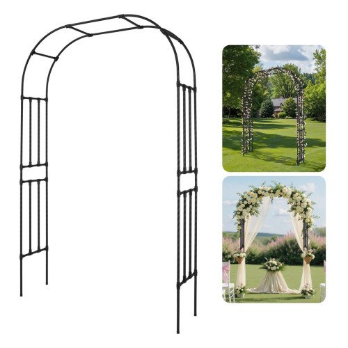 Metalni vrtni luk za penjačice i ukrašavanje ulaza u vrt, od metala, 240 × 150 × 40 cm Metalni vrtni luk za penjačice i ukrašavanje ulaza u vrt, od metala, 240 × 150 × 40 cm