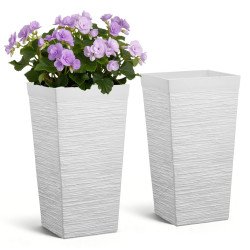 Visoke posude za biljke na kotačićima, 2 komada, 30 × 30 × 58 cm, s unutarnjom posudom Visoke posude za biljke na kotačićima, 2 komada, 30 × 30 × 58 cm, s unutarnjom posudom