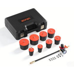 Tester propuštanja turbo sustava i intercoolera, 0–5,5 bar, 4 para adaptera, u kutiji Tester propuštanja turbo sustava i intercoolera, 0–5,5 bar, 4 para adaptera, u kutiji