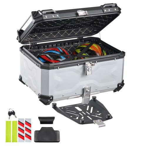 Kofer za motocikl na stražnji nosač, 65 L, aluminij, IP55, za dvije kacige Kofer za motocikl na stražnji nosač, 65 L, aluminij, IP55, za dvije kacige