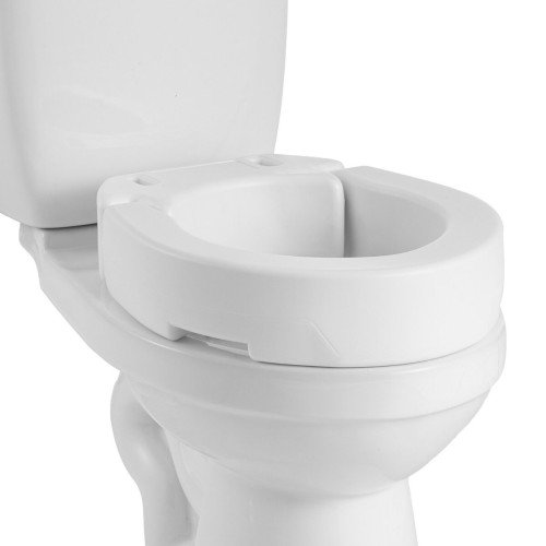 Povišena WC daska, nosivost 136 kg, visina podizanja 8,9 cm, povećani otvor, okrugla školjka Povišena WC daska, nosivost 136 kg, visina podizanja 8,9 cm, povećani otvor, okrugla školjka