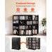 Ormar za CD i DVD s 4 razine i vratima, 61 × 36,8 × 84,6 cm, crni Ormar za CD i DVD s 4 razine i vratima, 61 × 36,8 × 84,6 cm, crni