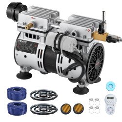 Aerator za ribnjak, 590 W, 147 l/min, 2 difuzora i dva crijeva od 30,5 m, do 1,2 ha