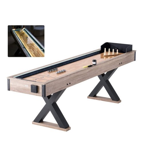 Stol za shuffleboard, duljina 2,7 m, s LED rasvjetom, kombinirani set s kuglanjem Stol za shuffleboard, duljina 2,7 m, s LED rasvjetom, kombinirani set s kuglanjem