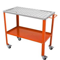 Stol za zavarivanje za radionicu, nosivost 544 kg, od čelika, prijenosno, s kotačima