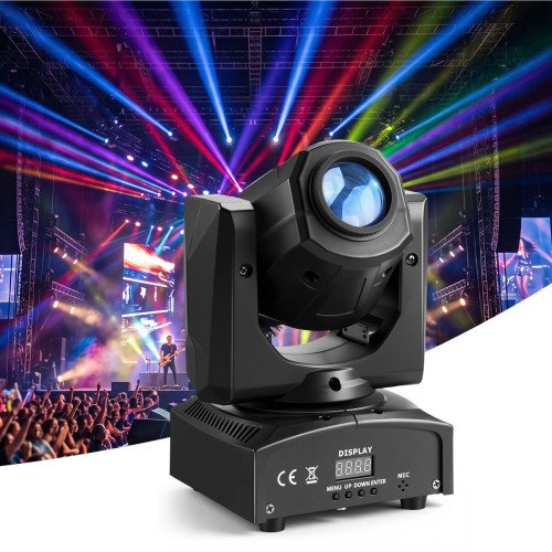 Set od 2 pokretne LED glave (moving head) za DJ i pozornicu, 30 W RGB, zakret 540°, DMX i zvuk Set od 2 pokretne LED glave (moving head) za DJ i pozornicu, 30 W RGB, zakret 540°, DMX i zvuk