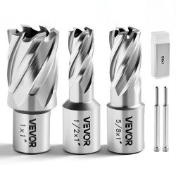 Set od 3 prstenasta glodala Ø 12,7, 15,9 i 25,4 mm, dubina reza 25,4 mm, Weldon prihvat 19 mm Set od 3 prstenasta glodala Ø 12,7, 15,9 i 25,4 mm, dubina reza 25,4 mm, Weldon prihvat 19 mm