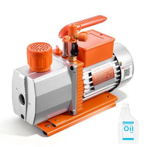 Vakuumska pumpa za servis klime u vozilu i rashladnih sustava, 198 l/min, dvostupanjska, 550 W Vakuumska pumpa za servis klime u vozilu i rashladnih sustava, 198 l/min, dvostupanjska, 550 W