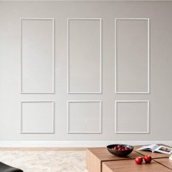 Zidne letvice za ukrasne okvire na zidu, 3 kompleta okvira 61 × 137 i 61 × 61 cm, polistiren