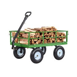 Vrtna kolica od čelika nosivosti 544 kg, 3 u 1, kotači 33 cm, s mrežastim stranicama