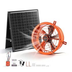 Solarni zabatni odsisni ventilator s termostatom, promjer 30,5 cm, 1529 m³/h, solarni panel 35 W Solarni zabatni odsisni ventilator s termostatom, promjer 30,5 cm, 1529 m³/h, solarni panel 35 W