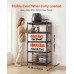 Regal s 5 polica od MDF ploča i čeličnim okvirom, 82,2 × 41,5 × 159,4 cm, nosivost 907,2 kg Regal s 5 polica od MDF ploča i čeličnim okvirom, 82,2 × 41,5 × 159,4 cm, nosivost 907,2 kg
