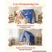 Dječji šator za igru s PVC okvirom, podloga, lampice i zastavica, 120 × 105 × 127 cm, plavi Dječji šator za igru s PVC okvirom, podloga, lampice i zastavica, 120 × 105 × 127 cm, plavi