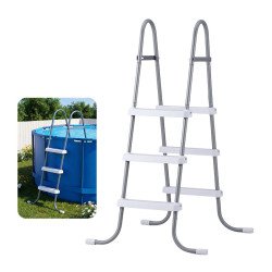 Ljestve za nadzemni bazen, 3 stube, za stjenku do 106,7 cm, nosivost 136 kg