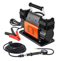 Pumpa za gume s manometrom za autoservis, 12 V, 300 l/min, prijenosno, 300 L (2) Pumpa za gume s manometrom za autoservis, 12 V, 300 l/min, prijenosno, 300 L (2)
