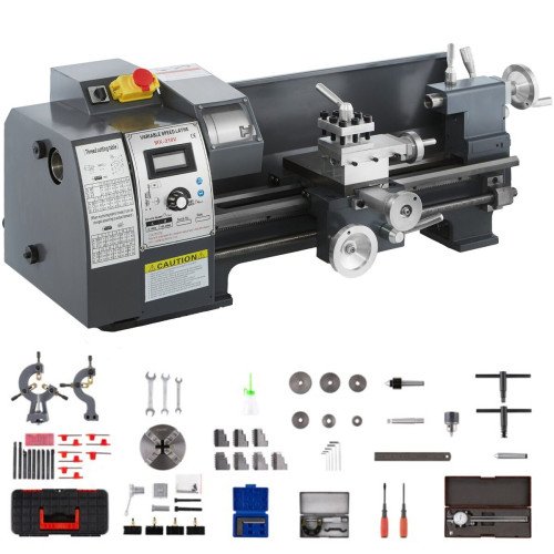 Mala tokarilica za metal, 750 W, 200 × 400 mm, bezstupanjska regulacija brzine, MT3