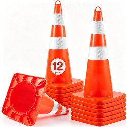 Prometni čunjevi za označavanje opasnih zona i usmjeravanje prometa, 30 × 71 cm (1) Prometni čunjevi za označavanje opasnih zona i usmjeravanje prometa, 30 × 71 cm (1)