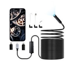 Endoskopska kamera za šupljine i cijevi, 1920p HD, za Android i iOS, kabel 15 m