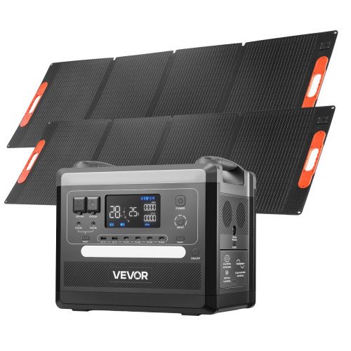 Prijenosna solarna elektrana, 2400 W, baterija 2160 Wh LiFePO4, s 2 sklopiva solarna panela od 200 W Prijenosna solarna elektrana, 2400 W, baterija 2160 Wh LiFePO4, s 2 sklopiva solarna panela od 200 W