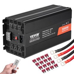 Pretvarač modificiranog sinusa, 5000 W, 12 V, izlaz 120 V, LCD zaslon i daljinski upravljač