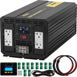 Pretvarač modificiranog sinusa, 5000 W, 12 V, izlaz 110 V, s LCD zaslonom Pretvarač modificiranog sinusa, 5000 W, 12 V, izlaz 110 V, s LCD zaslonom
