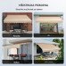 Tenda na uvlačenje za zaštitu terase od sunca i kiše, 2,4 m, s ručnim pogonom, na izvlačenje Tenda na uvlačenje za zaštitu terase od sunca i kiše, 2,4 m, s ručnim pogonom, na izvlačenje