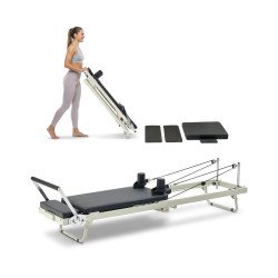 Sklopiv pilates reformer za vježbe jačanja i istezanja uz otpor opruga (2)
