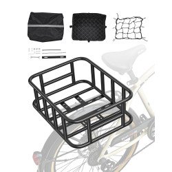 Stražnja košara za bicikl s mrežom, uloškom i kišnim pokrivačem, do 45 kg, 43,5 × 33 cm Stražnja košara za bicikl s mrežom, uloškom i kišnim pokrivačem, do 45 kg, 43,5 × 33 cm