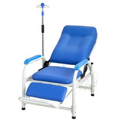 Stolica za infuziju i vađenje krvi s nosačem infuzije, naslon 90–160°, nosivost 180 kg